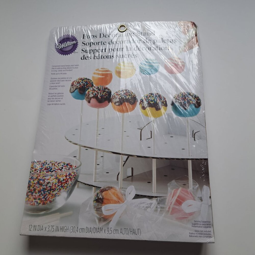 Cake Pop Wilton decorating white cardboard stand birthday party celebration NWT